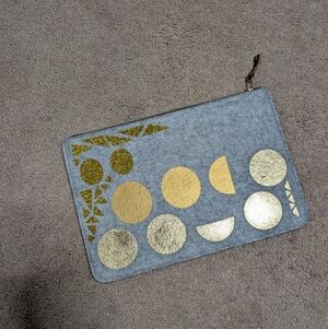 Gray and Gold Geometric Tablet Holder